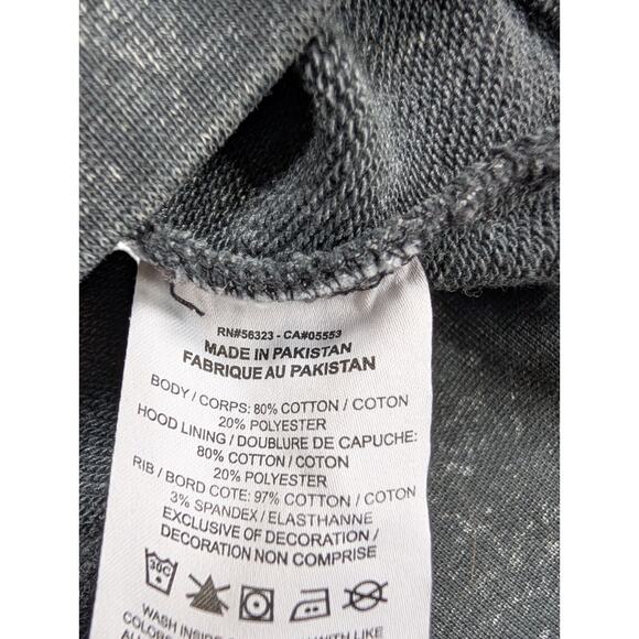 Y2K Nike Acid Wash Swoosh Hoodie Black Small Pullover Unisex Embroidered Logo - Picture 6 of 8